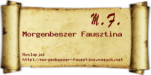 Morgenbeszer Fausztina névjegykártya